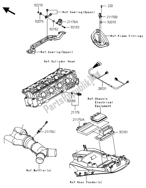 Toutes les pièces pour le Injection De Carburant du Kawasaki ZZR 1400 ABS 2014