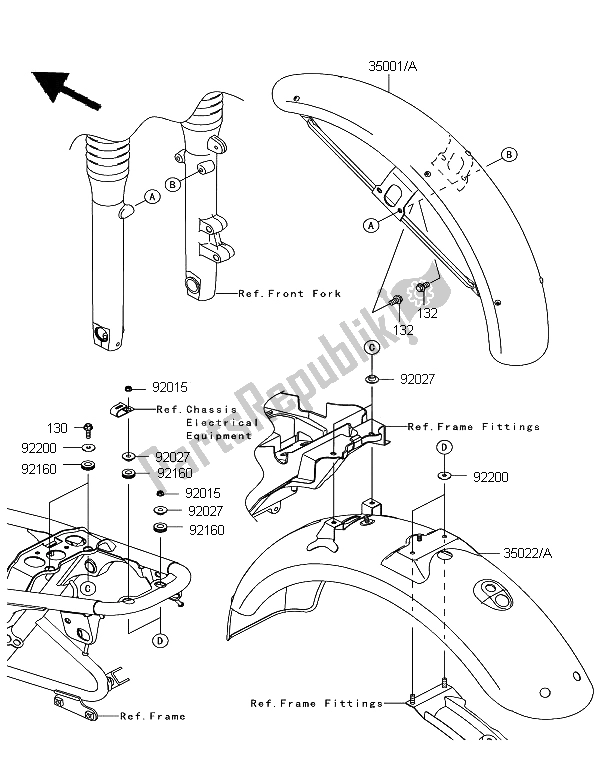 All parts for the Fenders of the Kawasaki W 800 2012