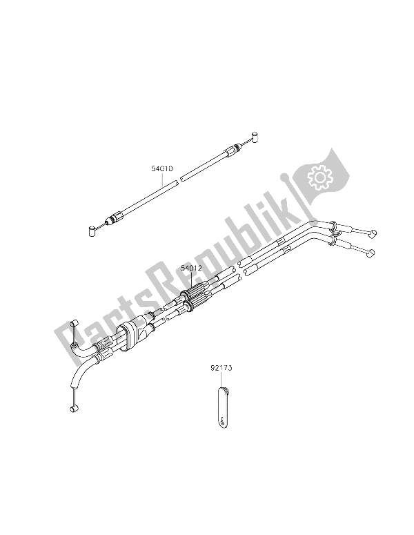 Tutte le parti per il Cavi del Kawasaki Ninja H2 1000 2015