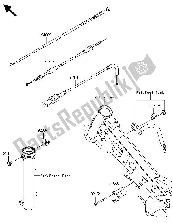 Tutte le parti per il Cavi del Kawasaki KLX 110 2014