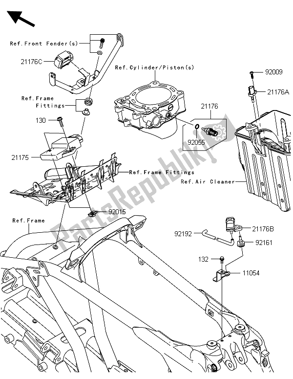 Toutes les pièces pour le Injection De Carburant du Kawasaki KFX 450R 2013