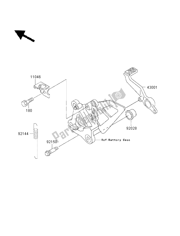 Tutte le parti per il Pedale Del Freno del Kawasaki Ninja ZX 6R 600 1995