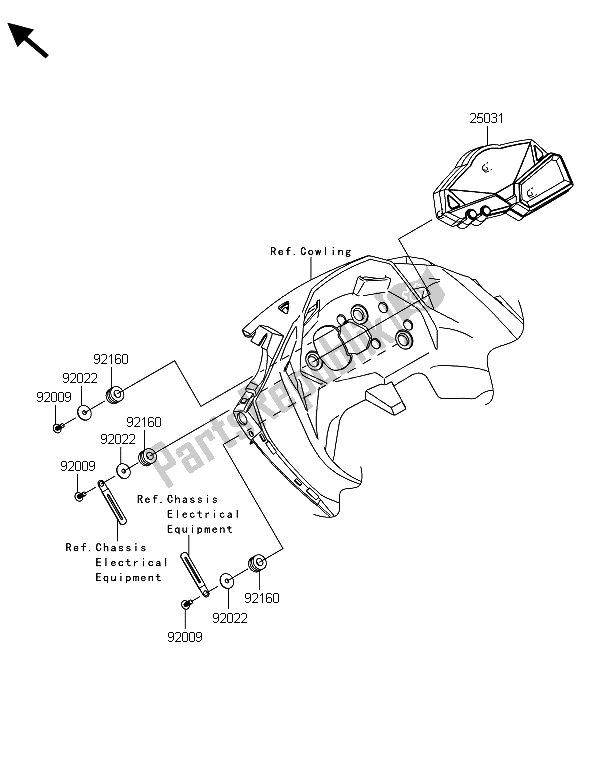 Tutte le parti per il Meter (s) del Kawasaki Ninja 300 2013