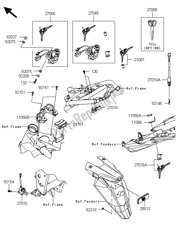 Todas las partes para Switch De Ignición de Kawasaki Z 800 ABS BDS 2013