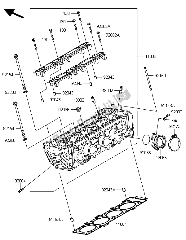 Todas las partes para Cabeza De Cilindro de Kawasaki Z 800 2014