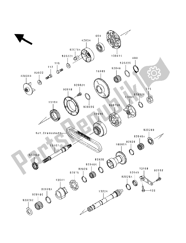 Tutte le parti per il Equilibratore del Kawasaki ZZ R 1100 1994