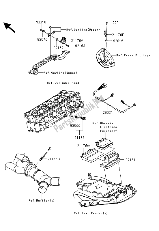 All parts for the Fuel Injection of the Kawasaki ZZR 1400 ABS 2013