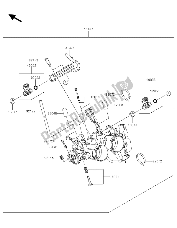 All parts for the Throttle of the Kawasaki Z 300 ABS 2015