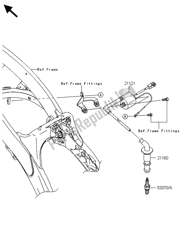 All parts for the Igntion System of the Kawasaki KX 250F 2014