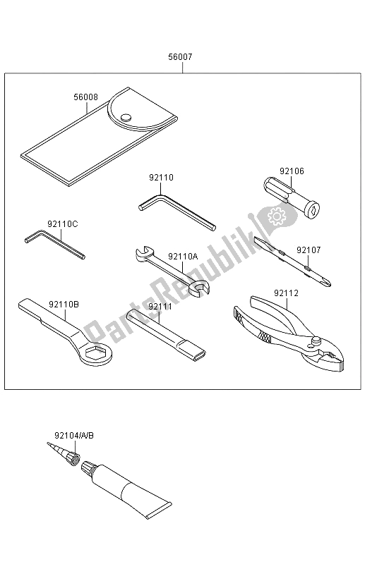 All parts for the Owners Tools of the Kawasaki Ninja ZX 10R ABS 1000 2013