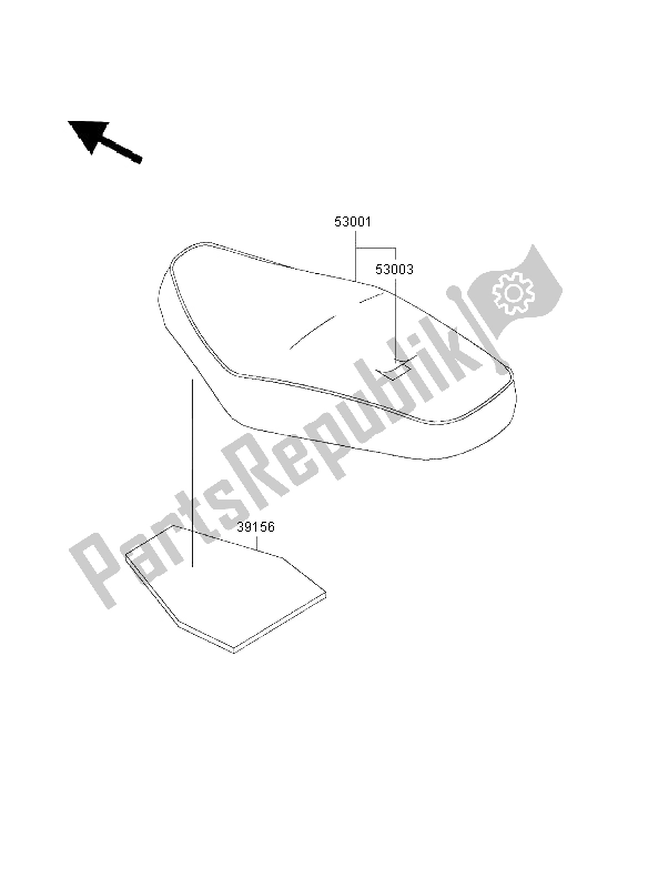 Todas as partes de Assento do Kawasaki W 650 2003
