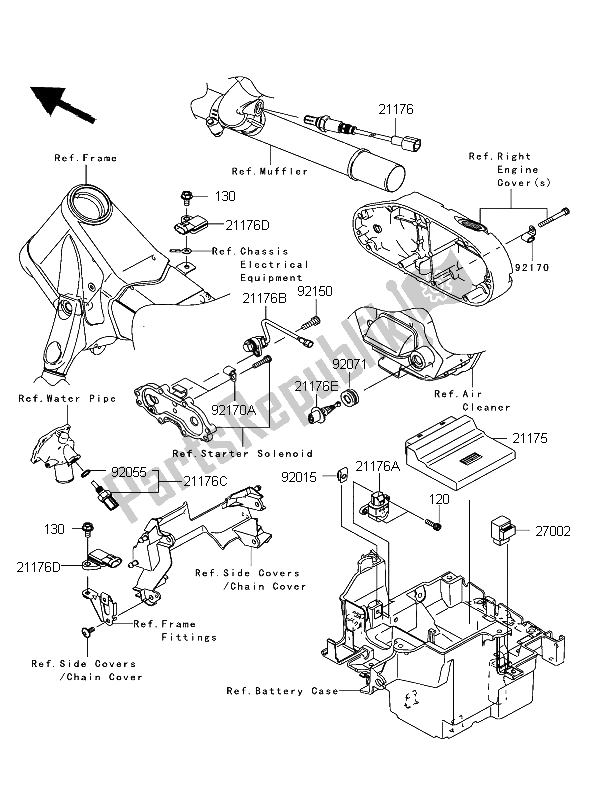 All parts for the Fuel Injection of the Kawasaki VN 2000 2004