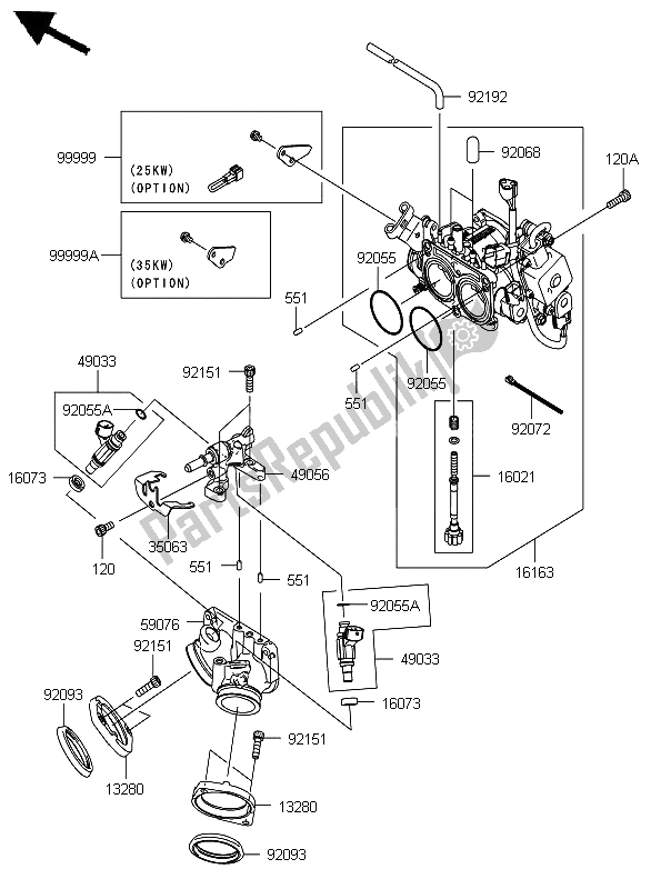 All parts for the Throttle of the Kawasaki VN 900 Custom 2012