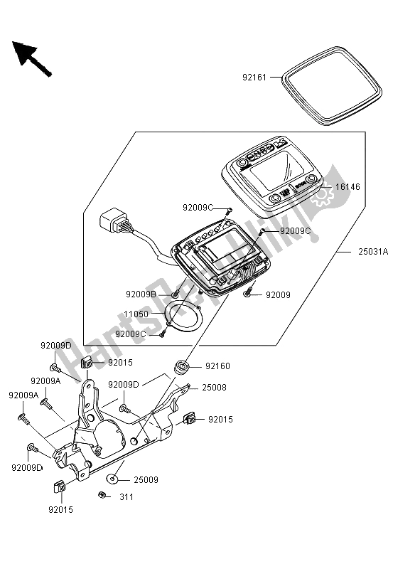 All parts for the Meter(s) of the Kawasaki KVF 650 4X4 2013