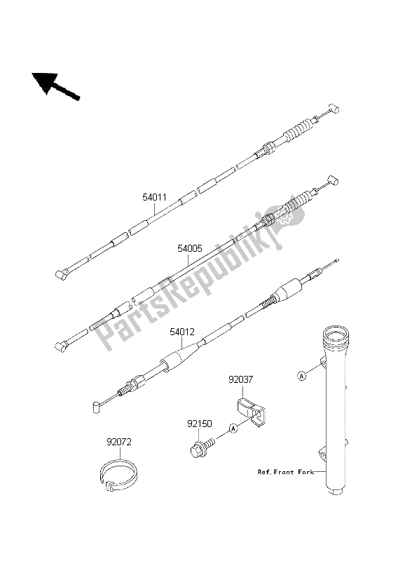 Todas las partes para Cables de Kawasaki KX 60 2003