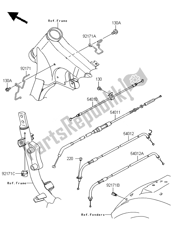 All parts for the Cables of the Kawasaki VN 900 Custom 2011