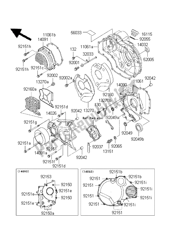 Alle onderdelen voor de Motorkap van de Kawasaki ZRX 1200 2001