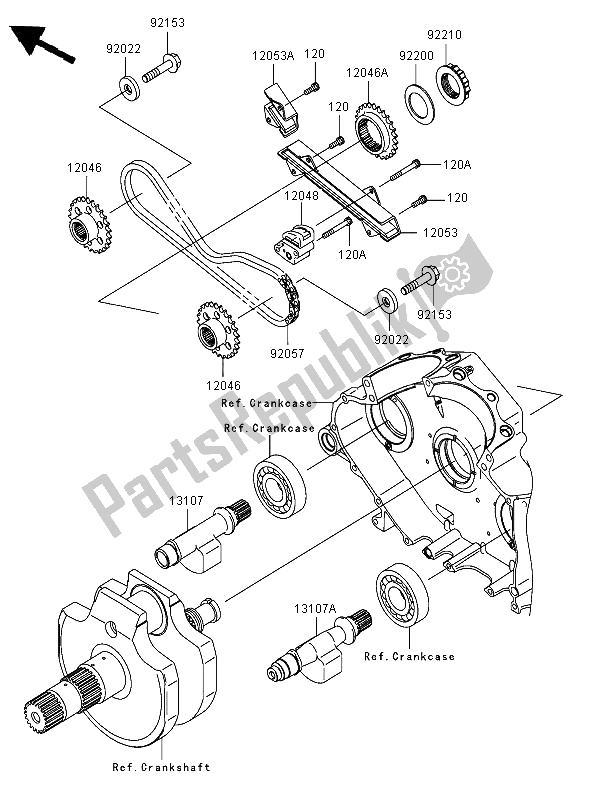 Todas as partes de Balanceador do Kawasaki VN 2000 2006