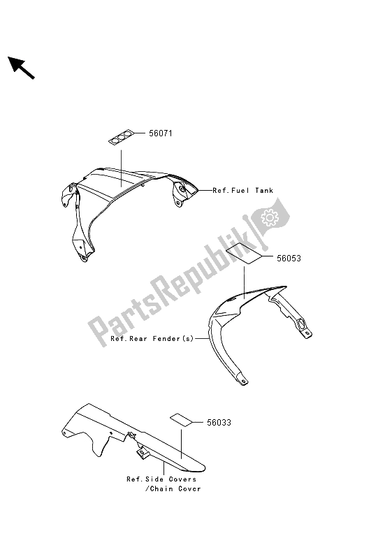 All parts for the Labels of the Kawasaki Ninja ZX 10R 1000 2013