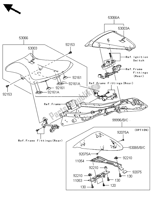 Tutte le parti per il Posto A Sedere del Kawasaki Ninja ZX 6R 600 2008