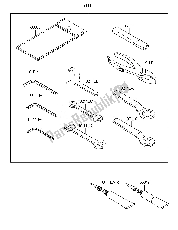 All parts for the Owners Tools of the Kawasaki ER 6F ABS 650 2014