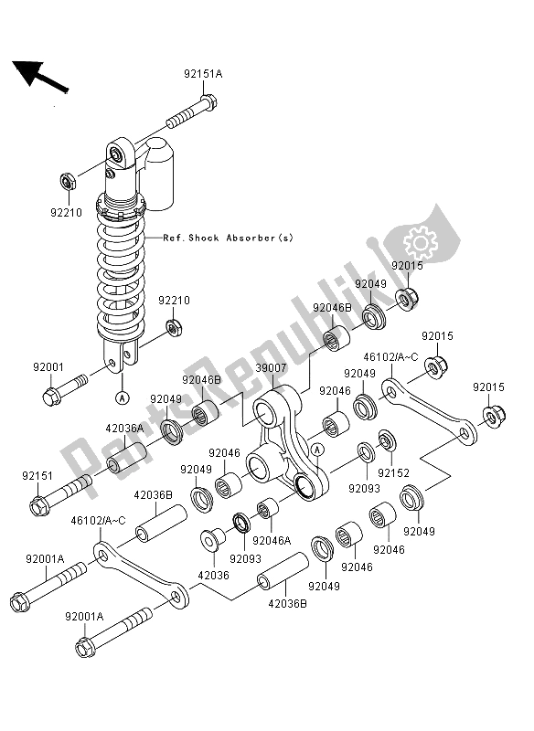 All parts for the Suspension of the Kawasaki KX 65 2013