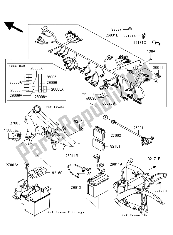 All parts for the Chassis Electrical Equipment of the Kawasaki VN 900 Classic 2009