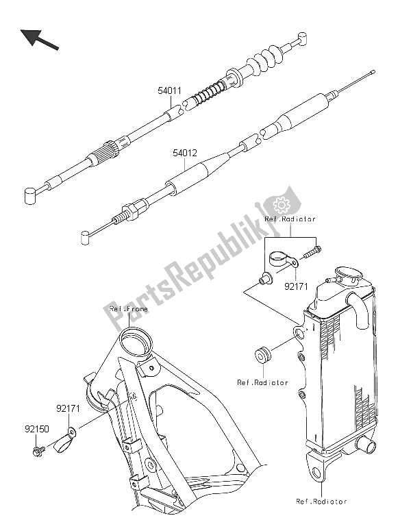 Toutes les pièces pour le Câbles du Kawasaki KX 85 SW 2016