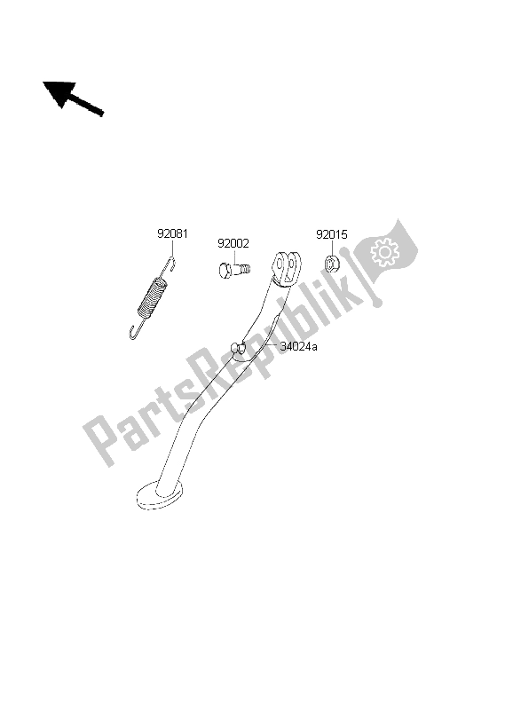 Tutte le parti per il In Piedi del Kawasaki KLX 300R 2003