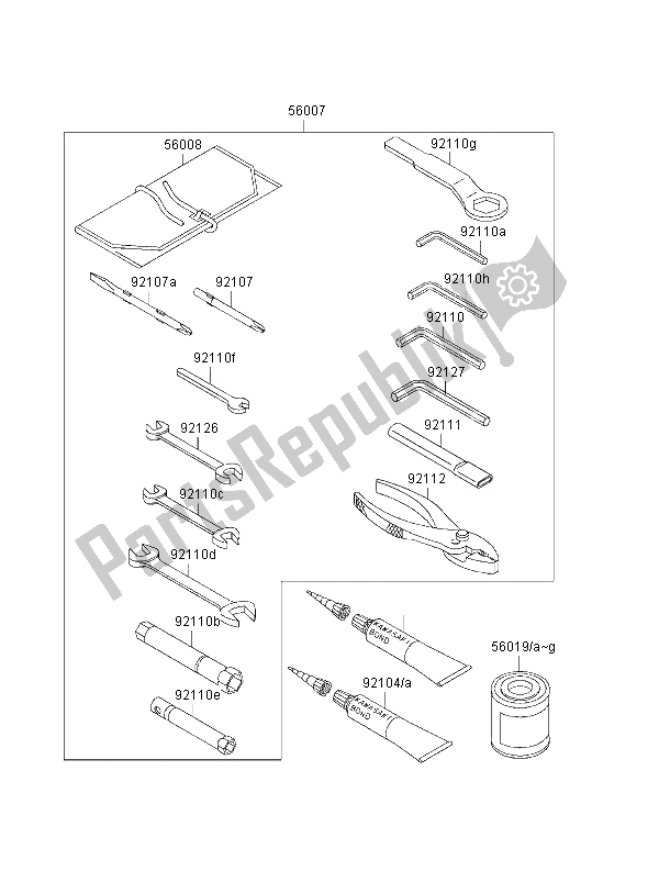 All parts for the Owners Tools of the Kawasaki Ninja ZX 9R 900 2000