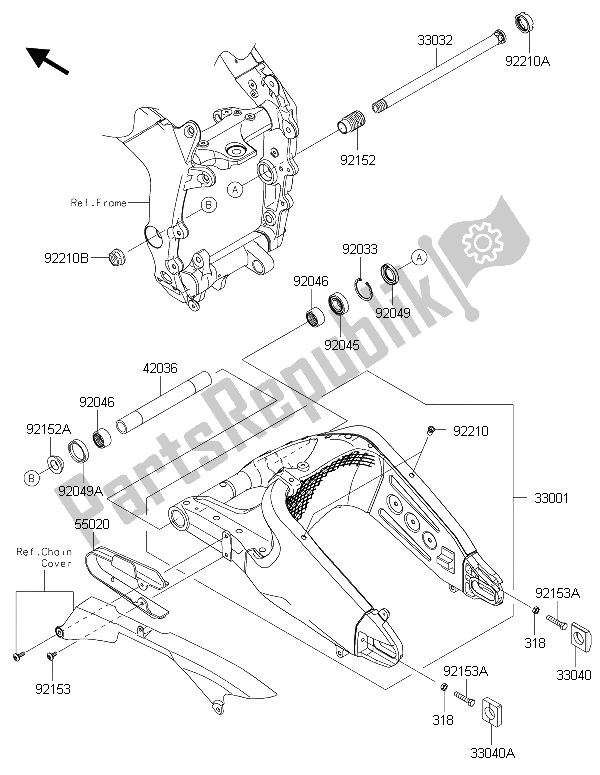 Wszystkie części do Wahacz Kawasaki Ninja ZX 6R 600 2015