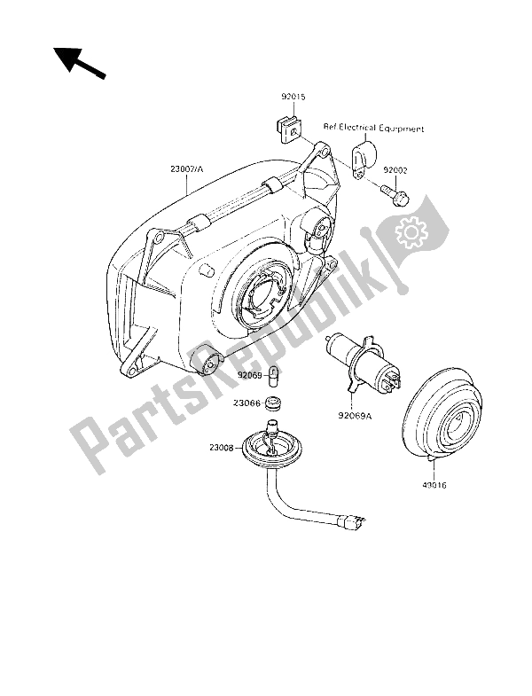 Todas las partes para Faro (s) de Kawasaki GPX 600R 1994