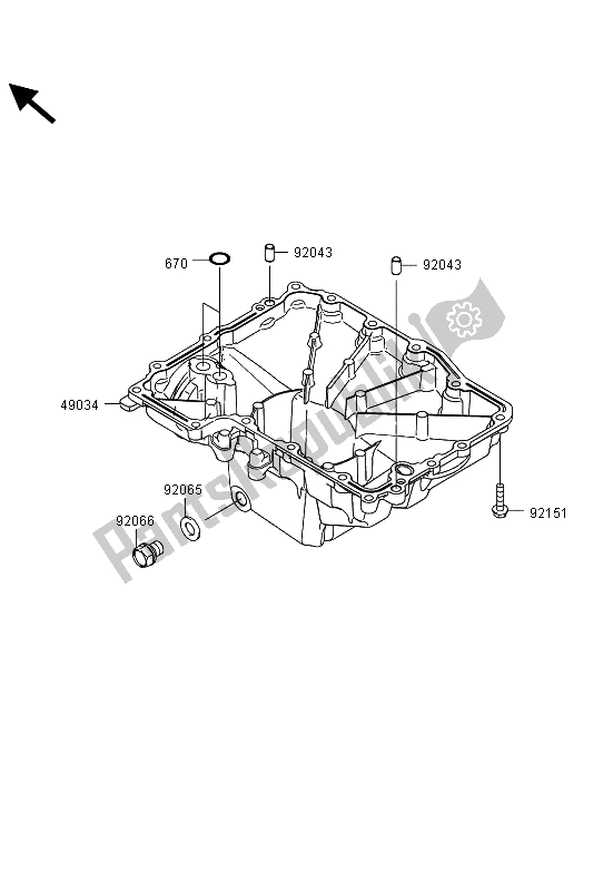 Toutes les pièces pour le Carter D'huile du Kawasaki Z 1000 SX 2013