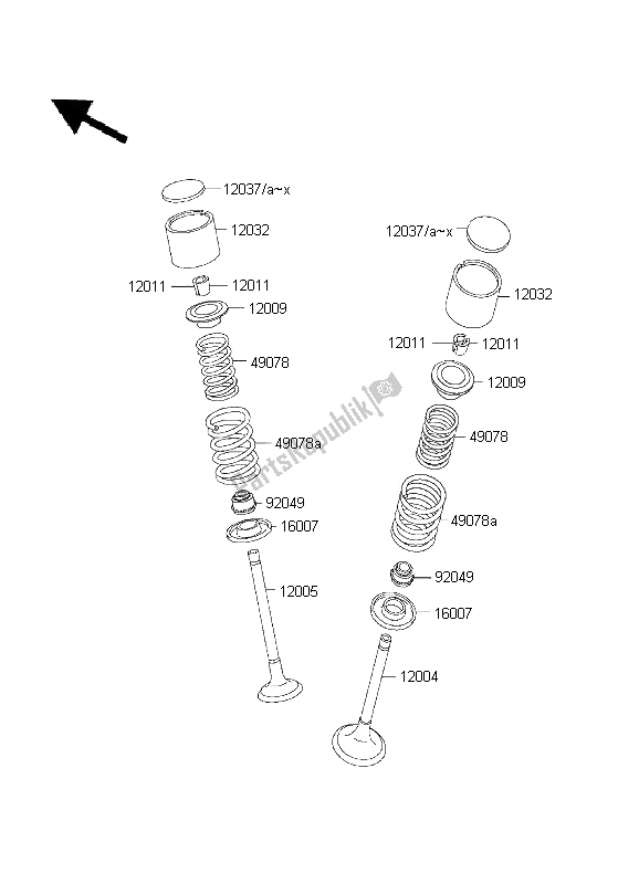 Tutte le parti per il Valvola (s) del Kawasaki KLX 650 1995