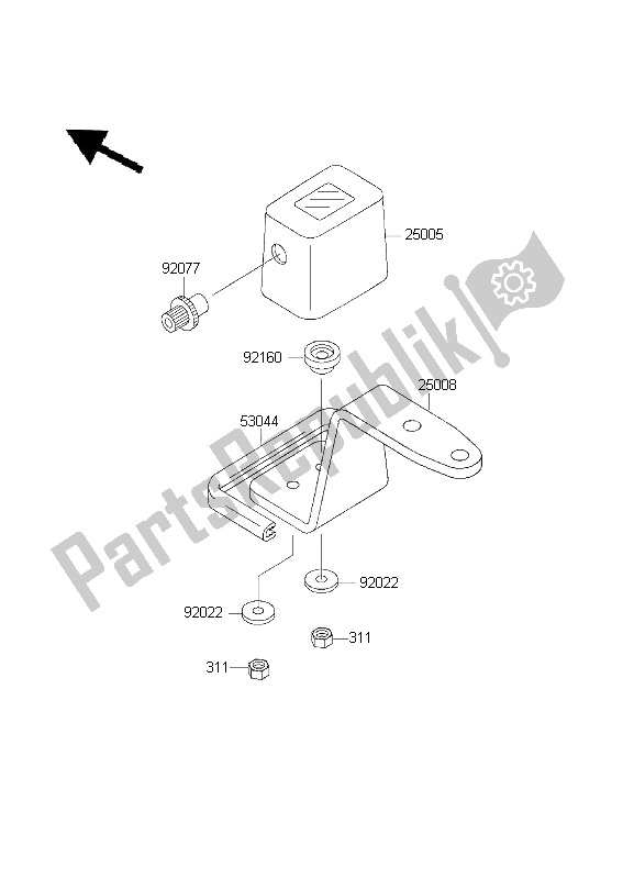 All parts for the Meter of the Kawasaki KLX 300R 2001