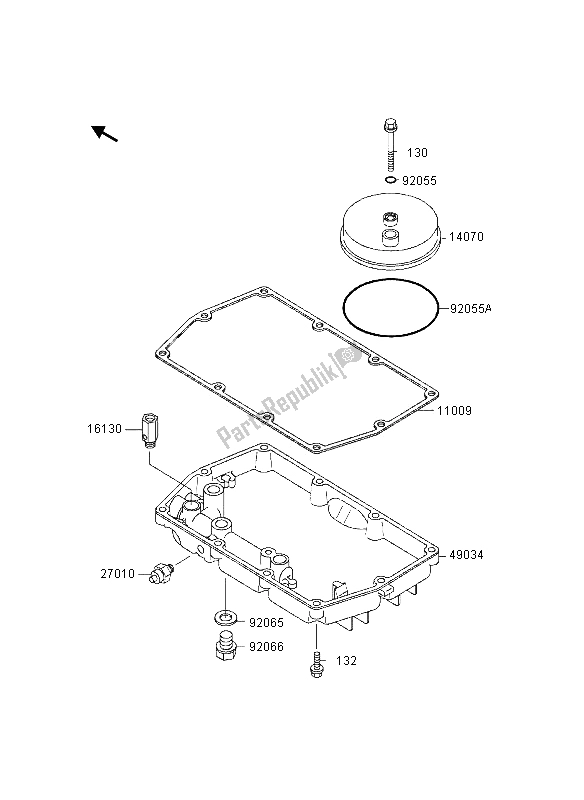 Toutes les pièces pour le Couvercle De Reniflard Et Carter D'huile du Kawasaki EN 500 1995