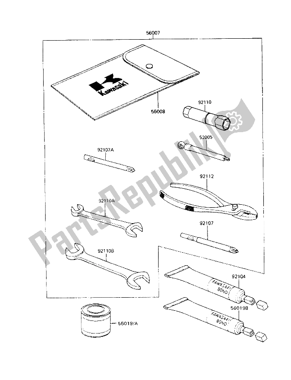 All parts for the Tool of the Kawasaki VN 750 Twin 1993