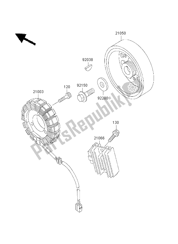 Todas las partes para Generador de Kawasaki ZZR 600 2003