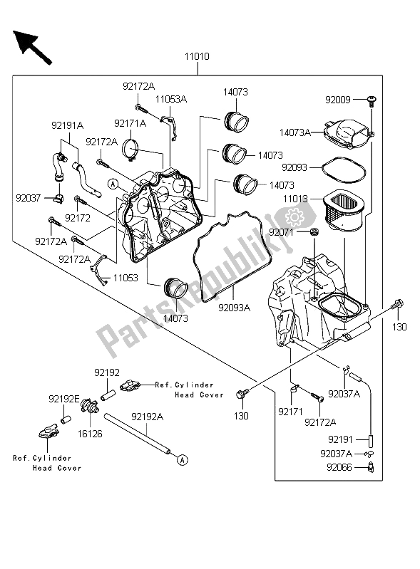 Todas las partes para Filtro De Aire de Kawasaki Z 750 2006