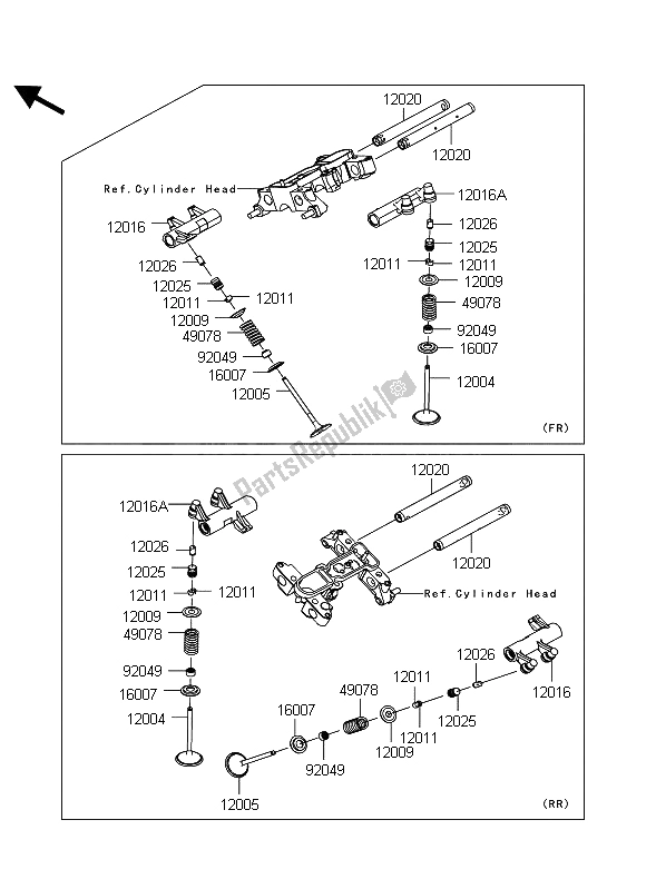 Toutes les pièces pour le Soupape du Kawasaki VN 1700 Classic ABS 2012