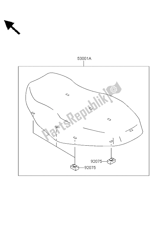 All parts for the Seat of the Kawasaki KVF 360 2004