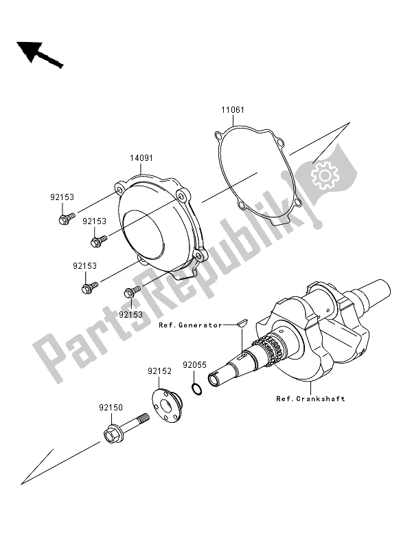 Toutes les pièces pour le Démarreur à Rappel du Kawasaki KVF 750 4X4 2010