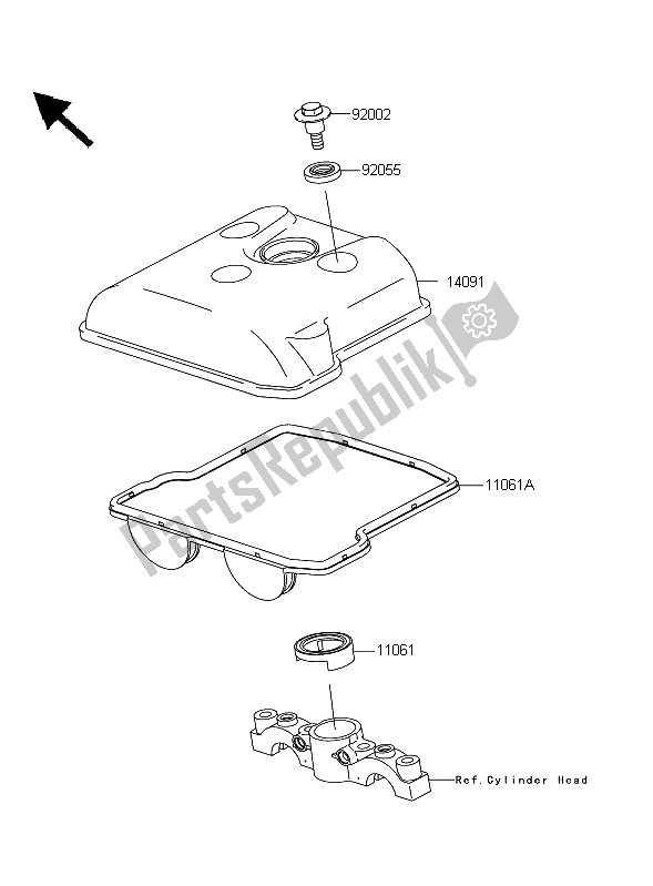 Toutes les pièces pour le Le Couvre-culasse du Kawasaki KFX 450R 2008