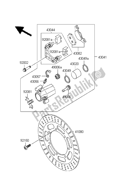 Todas las partes para Freno Frontal de Kawasaki EN 500 1999