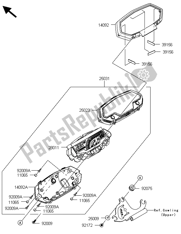 All parts for the Meter(s) of the Kawasaki Z 1000 2013