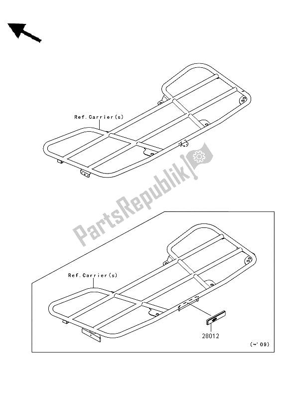 Toutes les pièces pour le Réflecteurs (ue, Uk) du Kawasaki KVF 750 4X4 2008