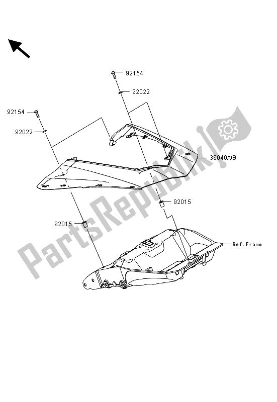 Todas las partes para Cubiertas Laterales de Kawasaki Z 1000 SX ABS 2013