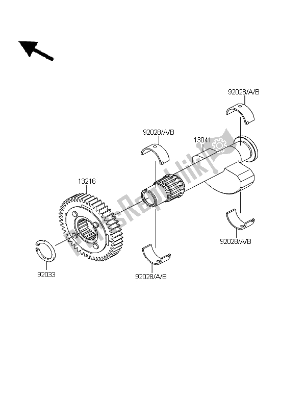 All parts for the Balancer of the Kawasaki W 800 2012