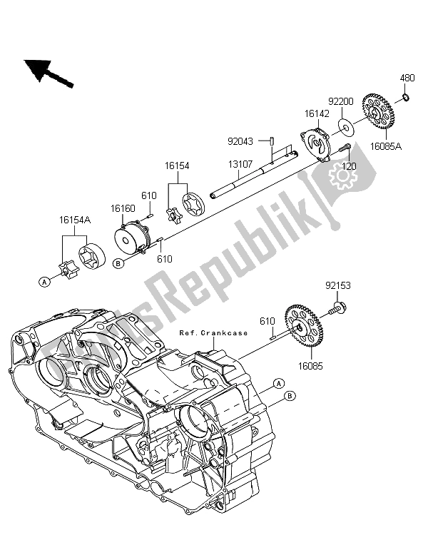 All parts for the Oil Pump of the Kawasaki VN 1700 Voyager Custom ABS 2012