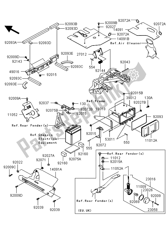 All parts for the Frame Fittings of the Kawasaki KVF 360 4X4 2007